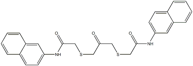 N-naphthalen-2-yl-2-[3-[2-(naphthalen-2-ylamino)-2-oxoethyl]sulfanyl-2-oxopropyl]sulfanylacetamide