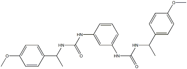 1-[1-(4-methoxyphenyl)ethyl]-3-[3-[1-(4-methoxyphenyl)ethylcarbamoylamino]phenyl]urea Struktur