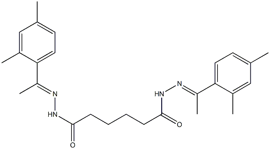 N,N'-bis[(E)-1-(2,4-dimethylphenyl)ethylideneamino]hexanediamide Struktur