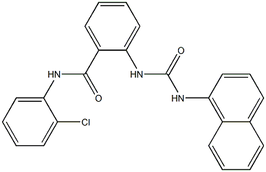 N-(2-chlorophenyl)-2-(naphthalen-1-ylcarbamoylamino)benzamide Struktur