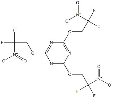 2,4,6-tris(2,2-difluoro-2-nitroethoxy)-1,3,5-triazine Struktur