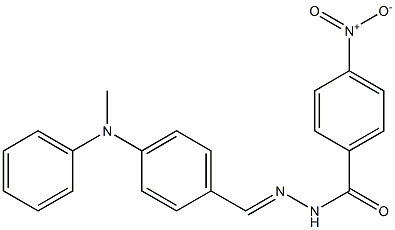 N-[(E)-[4-(N-methylanilino)phenyl]methylideneamino]-4-nitrobenzamide Struktur