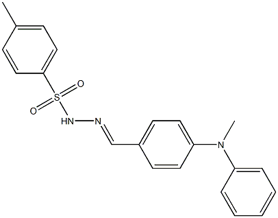 4-methyl-N-[(E)-[4-(N-methylanilino)phenyl]methylideneamino]benzenesulfonamide Struktur