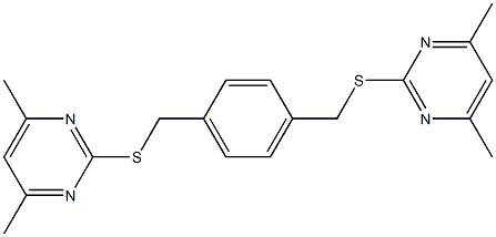 2-[[4-[(4,6-dimethylpyrimidin-2-yl)sulfanylmethyl]phenyl]methylsulfanyl]-4,6-dimethylpyrimidine Struktur