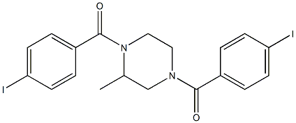 [4-(4-iodobenzoyl)-3-methylpiperazin-1-yl]-(4-iodophenyl)methanone Struktur