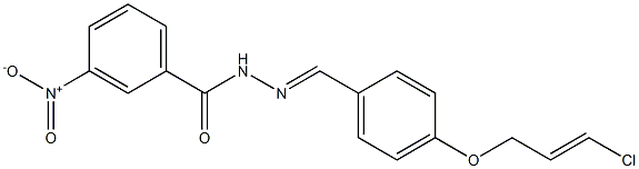 N-[(E)-[4-[(E)-3-chloroprop-2-enoxy]phenyl]methylideneamino]-3-nitrobenzamide Struktur