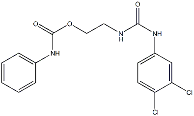 2-[(3,4-dichlorophenyl)carbamoylamino]ethyl N-phenylcarbamate Struktur