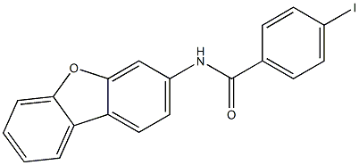 N-dibenzofuran-3-yl-4-iodobenzamide Struktur