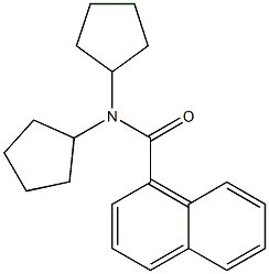 N,N-dicyclopentylnaphthalene-1-carboxamide Struktur