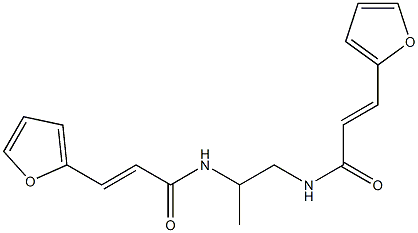 (E)-3-(furan-2-yl)-N-[2-[[(E)-3-(furan-2-yl)prop-2-enoyl]amino]propyl]prop-2-enamide Struktur