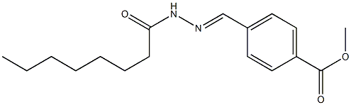 methyl 4-[(E)-(octanoylhydrazinylidene)methyl]benzoate Struktur