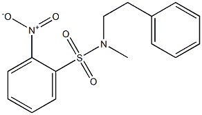 N-methyl-2-nitro-N-(2-phenylethyl)benzenesulfonamide Struktur