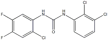 1-(2-chloro-4,5-difluorophenyl)-3-(2,3-dichlorophenyl)urea Struktur