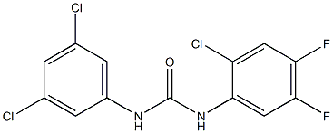 1-(2-chloro-4,5-difluorophenyl)-3-(3,5-dichlorophenyl)urea Struktur