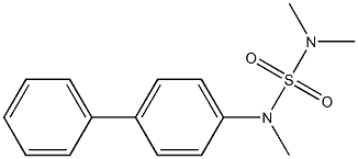 N-(dimethylsulfamoyl)-N-methyl-4-phenylaniline Struktur