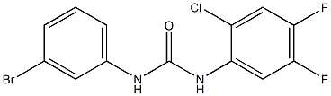 1-(3-bromophenyl)-3-(2-chloro-4,5-difluorophenyl)urea Struktur