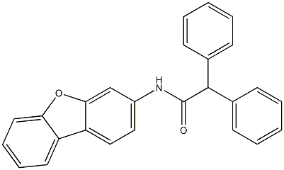 N-dibenzofuran-3-yl-2,2-diphenylacetamide Struktur