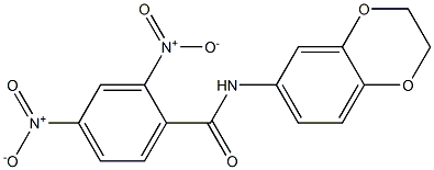 N-(2,3-dihydro-1,4-benzodioxin-6-yl)-2,4-dinitrobenzamide Struktur