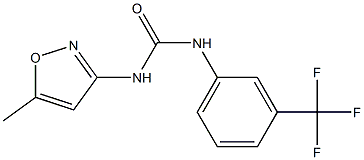 1-(5-methyl-1,2-oxazol-3-yl)-3-[3-(trifluoromethyl)phenyl]urea Struktur