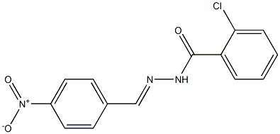 2-chloro-N-[(E)-(4-nitrophenyl)methylideneamino]benzamide Struktur