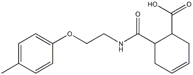 6-[2-(4-methylphenoxy)ethylcarbamoyl]cyclohex-3-ene-1-carboxylic acid Structure