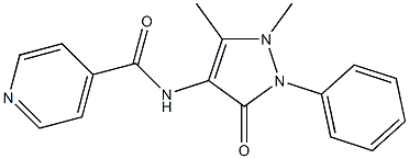 N-(1,5-dimethyl-3-oxo-2-phenylpyrazol-4-yl)pyridine-4-carboxamide Struktur