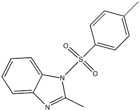 2-methyl-1-(4-methylphenyl)sulfonylbenzimidazole Struktur