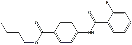 butyl 4-[(2-fluorobenzoyl)amino]benzoate Struktur