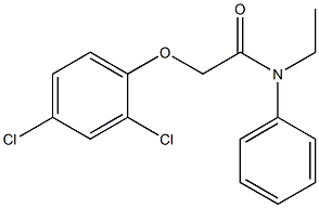 2-(2,4-dichlorophenoxy)-N-ethyl-N-phenylacetamide Struktur