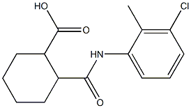 2-[(3-chloro-2-methylphenyl)carbamoyl]cyclohexane-1-carboxylic acid Struktur