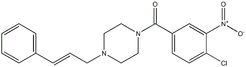 (4-chloro-3-nitrophenyl)-[4-[(E)-3-phenylprop-2-enyl]piperazin-1-yl]methanone Struktur