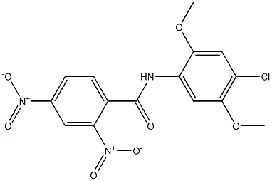 N-(4-chloro-2,5-dimethoxyphenyl)-2,4-dinitrobenzamide Struktur