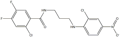 2-chloro-N-[3-(2-chloro-4-nitroanilino)propyl]-4,5-difluorobenzamide Struktur