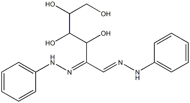 (5Z,6E)-5,6-bis(phenylhydrazinylidene)hexane-1,2,3,4-tetrol Struktur