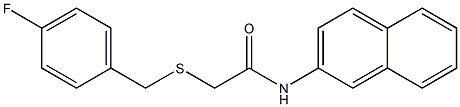 2-[(4-fluorophenyl)methylsulfanyl]-N-naphthalen-2-ylacetamide Struktur