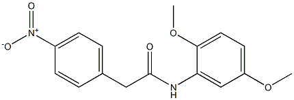 N-(2,5-dimethoxyphenyl)-2-(4-nitrophenyl)acetamide Struktur