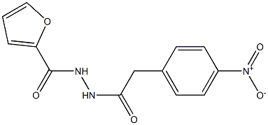 N'-[2-(4-nitrophenyl)acetyl]furan-2-carbohydrazide Struktur