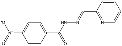 4-nitro-N-[(E)-pyridin-2-ylmethylideneamino]benzamide Struktur