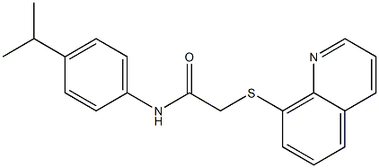 N-(4-propan-2-ylphenyl)-2-quinolin-8-ylsulfanylacetamide Struktur