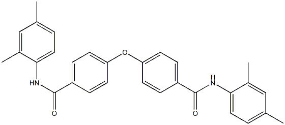 N-(2,4-dimethylphenyl)-4-[4-[(2,4-dimethylphenyl)carbamoyl]phenoxy]benzamide Struktur