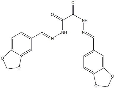 N,N'-bis[(E)-1,3-benzodioxol-5-ylmethylideneamino]oxamide Struktur