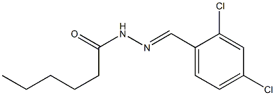 N-[(E)-(2,4-dichlorophenyl)methylideneamino]hexanamide Struktur