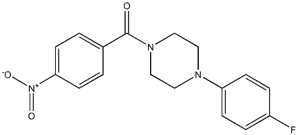 [4-(4-fluorophenyl)piperazin-1-yl]-(4-nitrophenyl)methanone Struktur