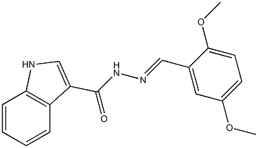 N-[(E)-(2,5-dimethoxyphenyl)methylideneamino]-1H-indole-3-carboxamide Struktur