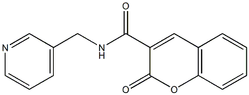 2-oxo-N-(pyridin-3-ylmethyl)chromene-3-carboxamide Struktur