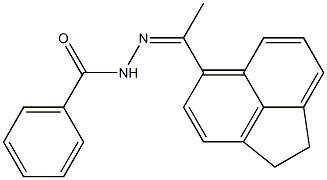 N-[(Z)-1-(1,2-dihydroacenaphthylen-5-yl)ethylideneamino]benzamide Struktur