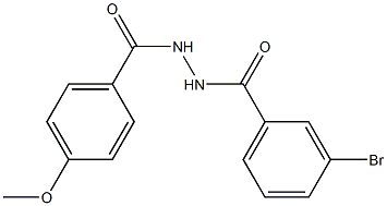 3-bromo-N'-(4-methoxybenzoyl)benzohydrazide Struktur