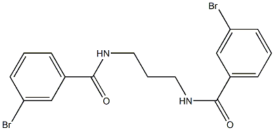 3-bromo-N-[3-[(3-bromobenzoyl)amino]propyl]benzamide Struktur