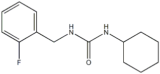 1-cyclohexyl-3-[(2-fluorophenyl)methyl]urea Struktur