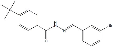 N-[(E)-(3-bromophenyl)methylideneamino]-4-tert-butylbenzamide Struktur